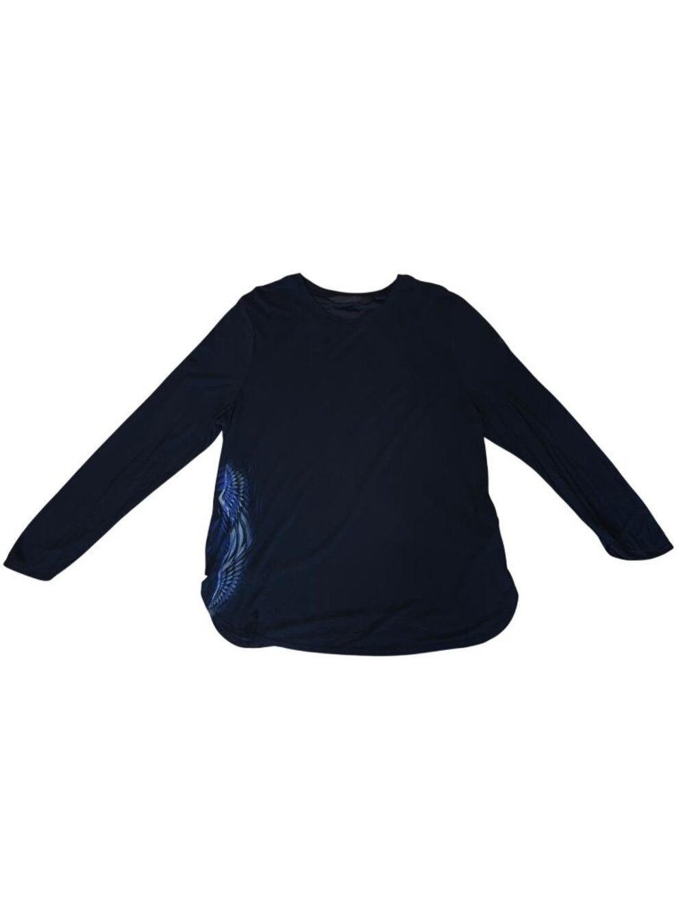 Harley-Davidson Women's 2XL Black Modal Blend Fabric Long Sleeve Relaxed fit Top